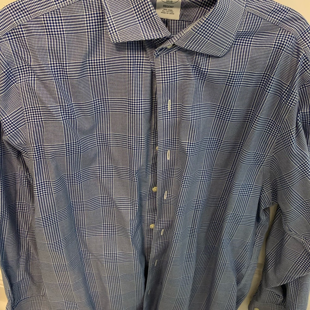 Men’s Brooks Brothers Dress Shirt Button Down Blue